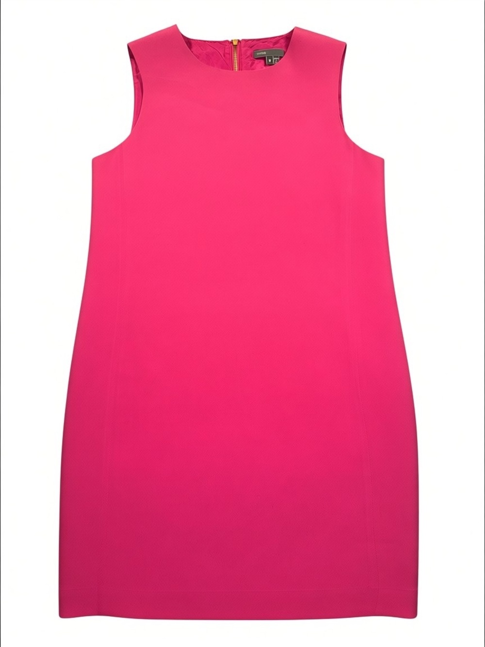 Vince Size 6 100% Silk Bright Pink Sleeveless Shift Dress Summer Wedding Guest